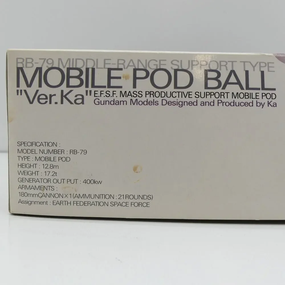 2004 Bandai MG RB-79 Mobile Pod Ball Ver.Ka Gundam Model Kit Design Japan